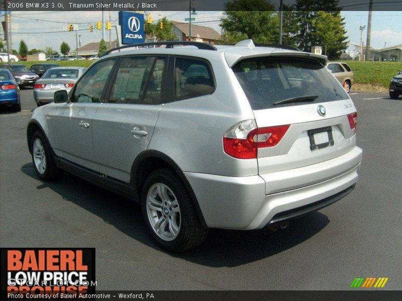 Titanium Silver Metallic / Black 2006 BMW X3 3.0i