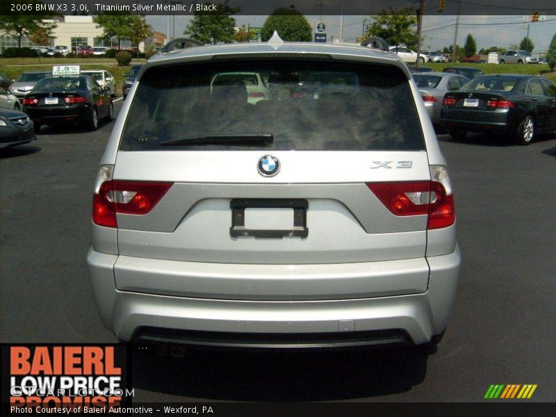 Titanium Silver Metallic / Black 2006 BMW X3 3.0i