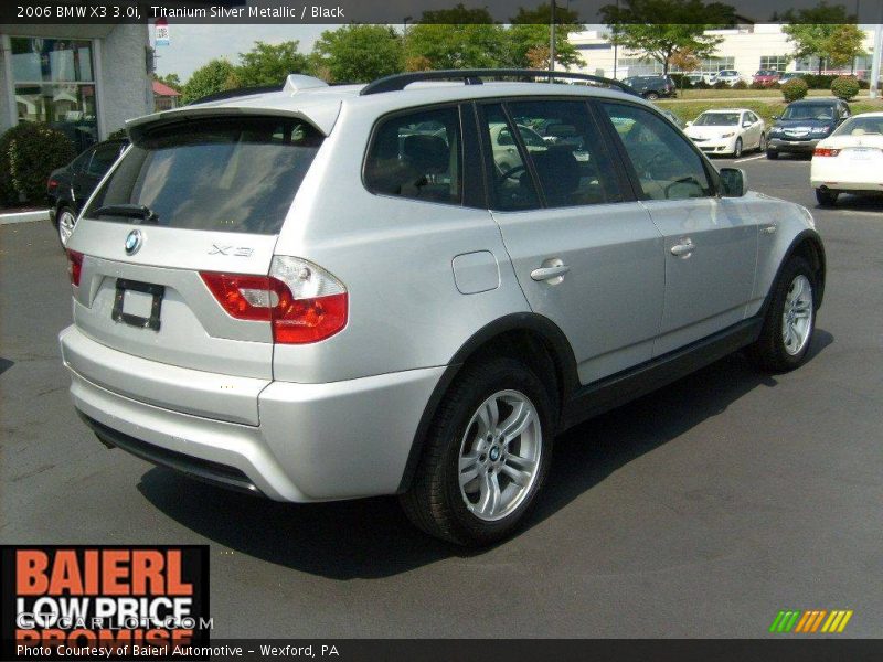 Titanium Silver Metallic / Black 2006 BMW X3 3.0i