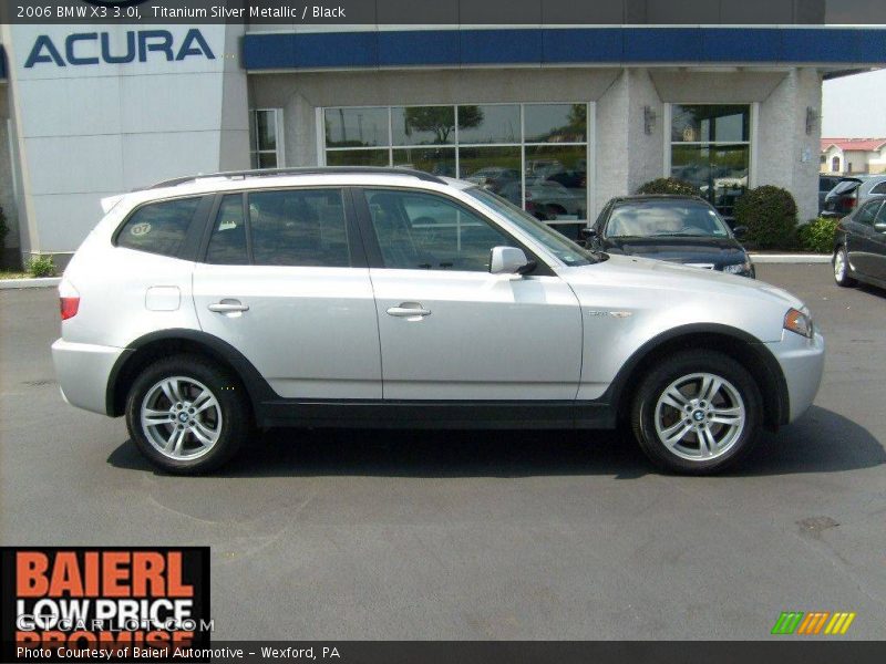 Titanium Silver Metallic / Black 2006 BMW X3 3.0i