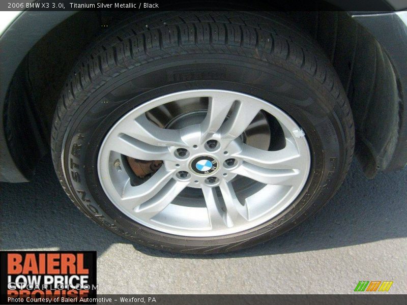 Titanium Silver Metallic / Black 2006 BMW X3 3.0i