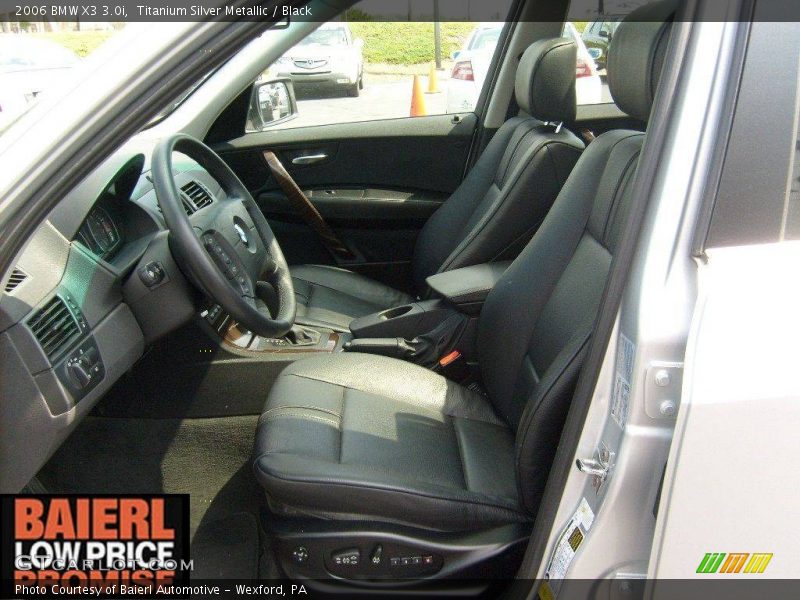 Titanium Silver Metallic / Black 2006 BMW X3 3.0i