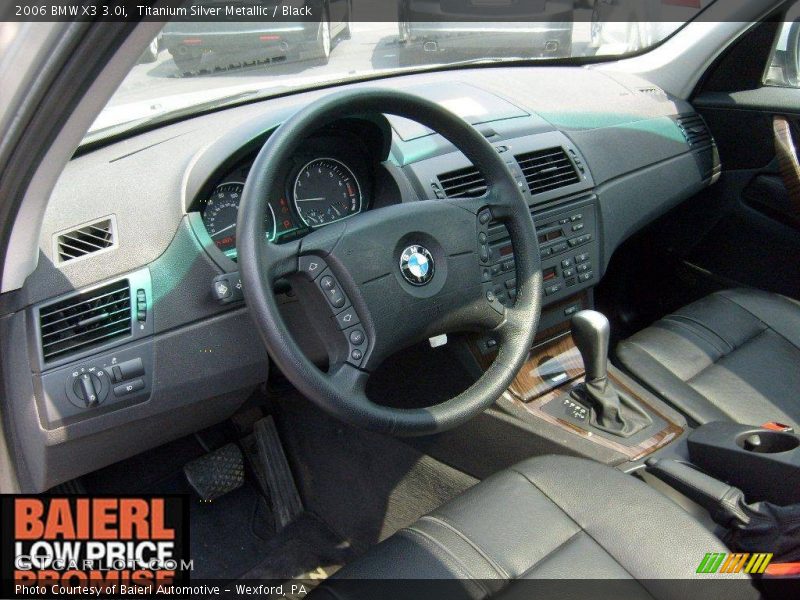 Titanium Silver Metallic / Black 2006 BMW X3 3.0i