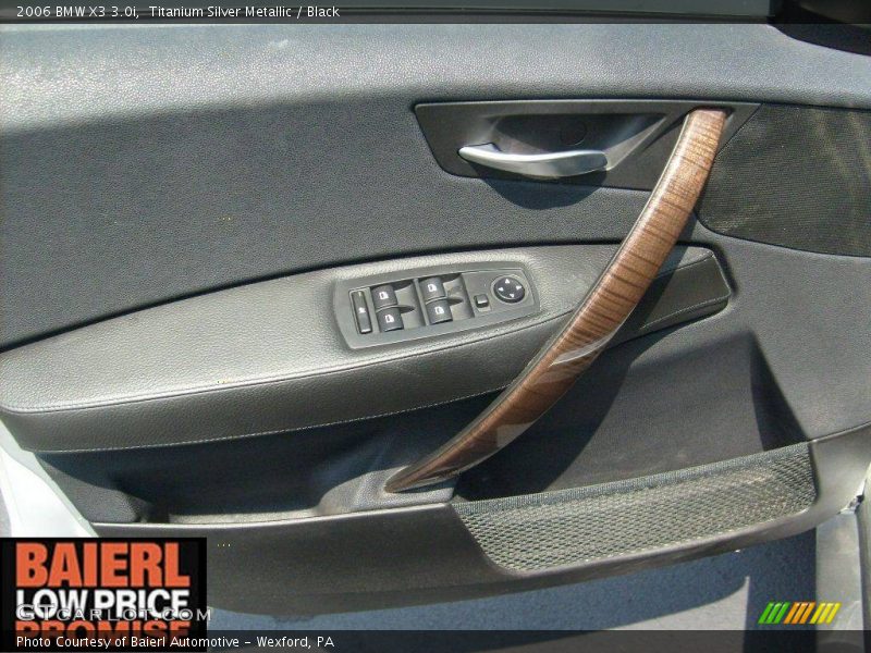 Titanium Silver Metallic / Black 2006 BMW X3 3.0i