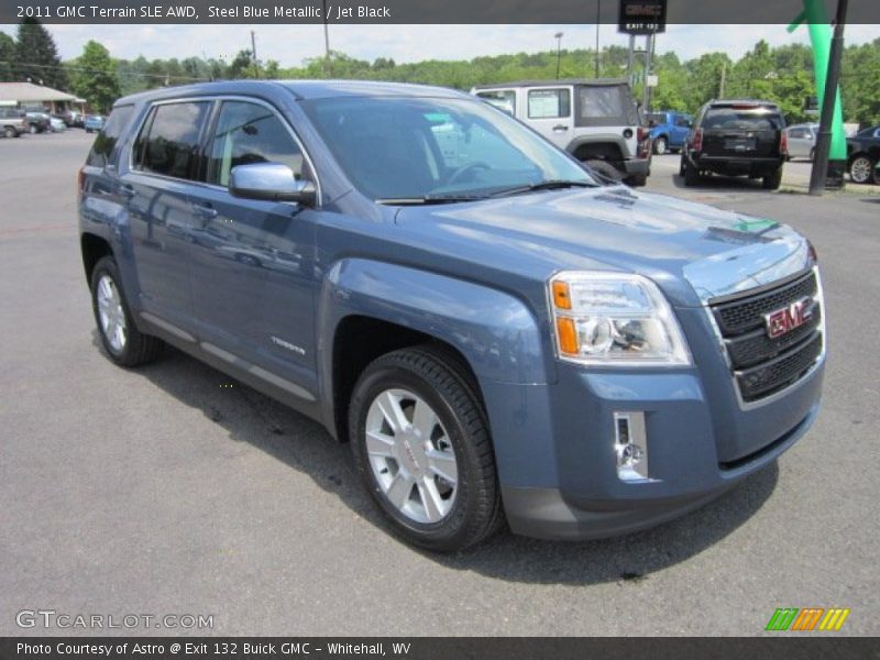 Steel Blue Metallic / Jet Black 2011 GMC Terrain SLE AWD