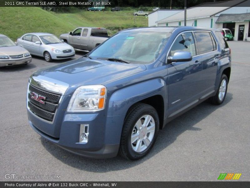 Steel Blue Metallic / Jet Black 2011 GMC Terrain SLE AWD
