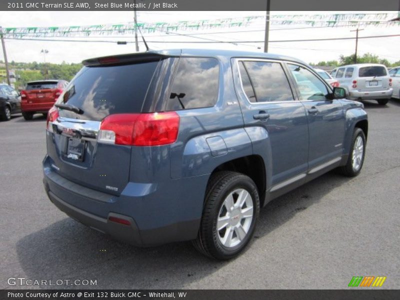Steel Blue Metallic / Jet Black 2011 GMC Terrain SLE AWD