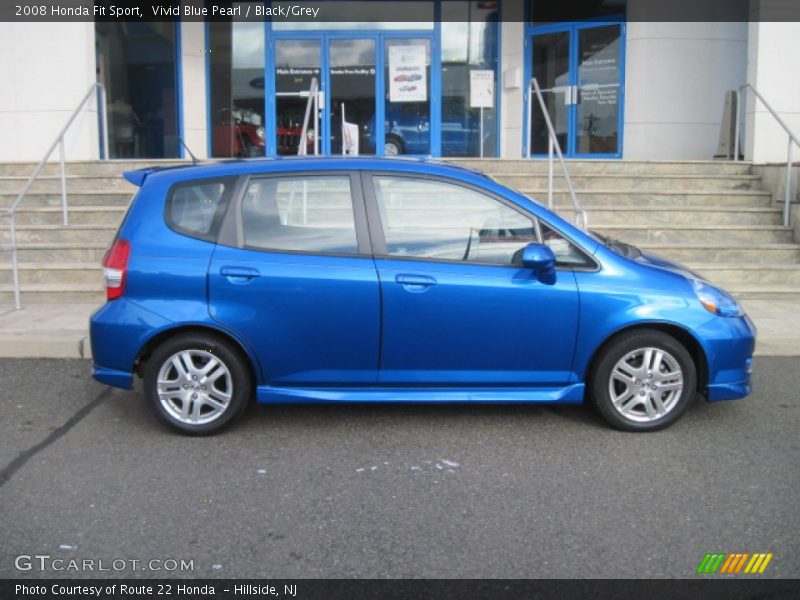 Vivid Blue Pearl / Black/Grey 2008 Honda Fit Sport