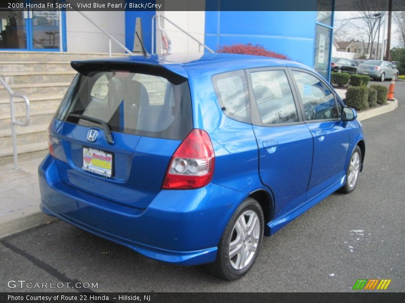 Vivid Blue Pearl / Black/Grey 2008 Honda Fit Sport