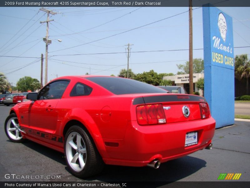 Torch Red / Dark Charcoal 2009 Ford Mustang Racecraft 420S Supercharged Coupe