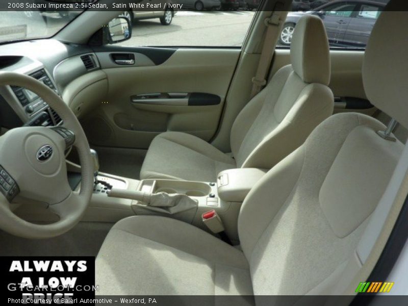 Satin White Pearl / Ivory 2008 Subaru Impreza 2.5i Sedan
