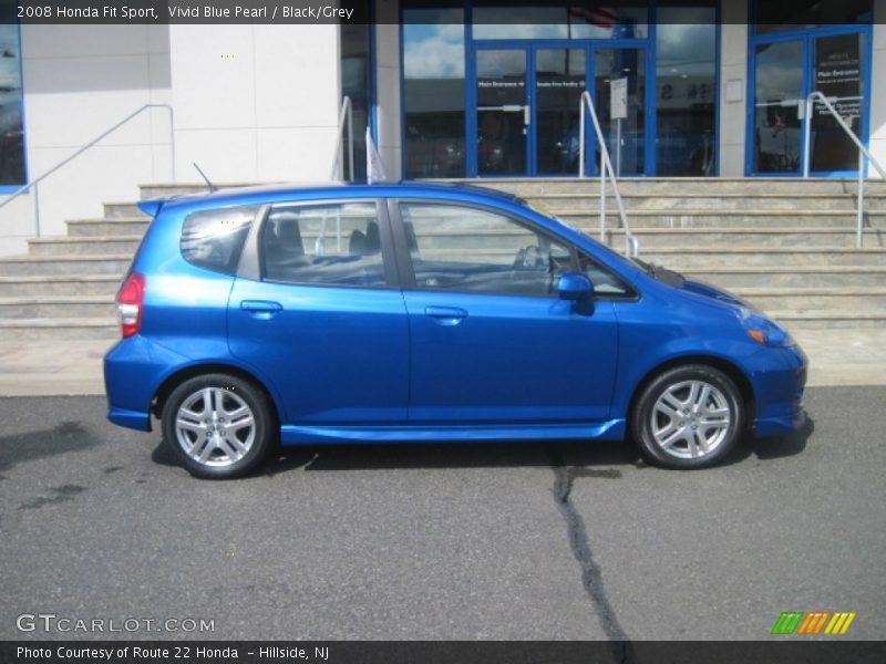 Vivid Blue Pearl / Black/Grey 2008 Honda Fit Sport