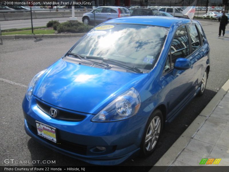 Vivid Blue Pearl / Black/Grey 2008 Honda Fit Sport