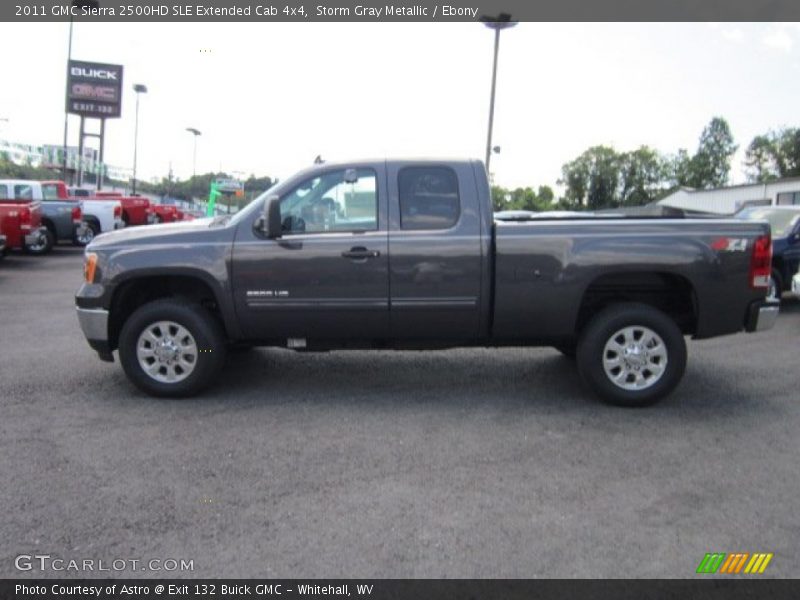 Storm Gray Metallic / Ebony 2011 GMC Sierra 2500HD SLE Extended Cab 4x4