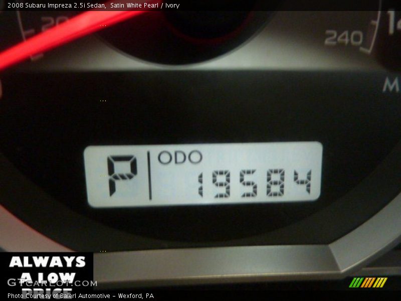 Satin White Pearl / Ivory 2008 Subaru Impreza 2.5i Sedan