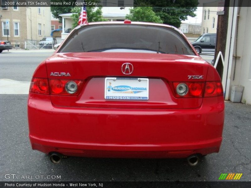 Milano Red / Quartz Gray 2008 Acura TSX Sedan