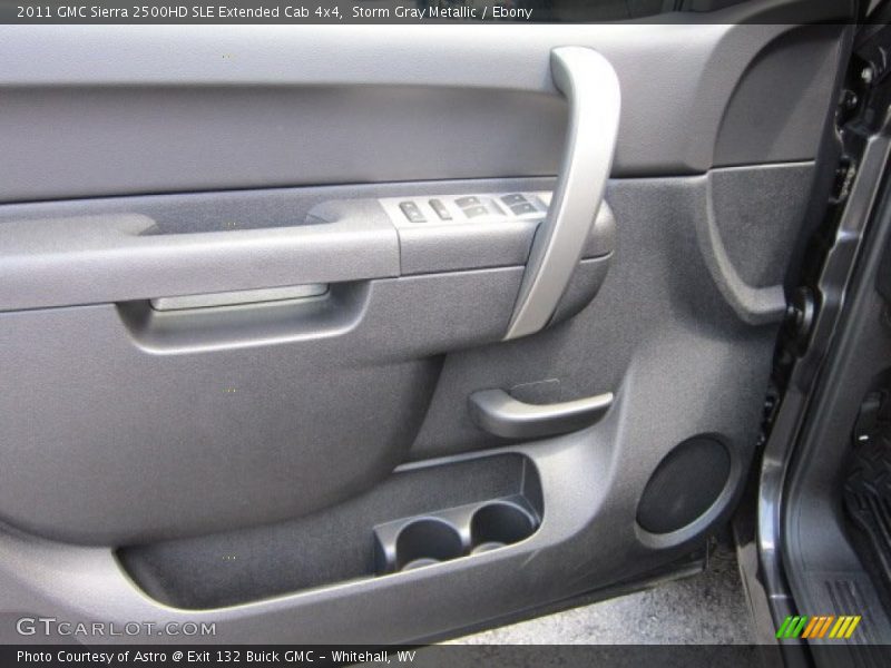 Storm Gray Metallic / Ebony 2011 GMC Sierra 2500HD SLE Extended Cab 4x4