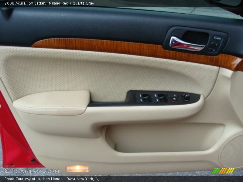 Milano Red / Quartz Gray 2008 Acura TSX Sedan
