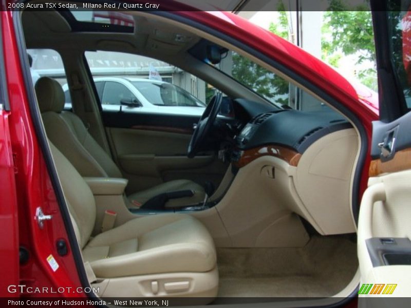 Milano Red / Quartz Gray 2008 Acura TSX Sedan