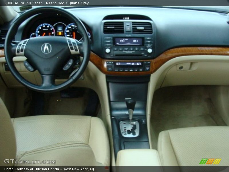 Milano Red / Quartz Gray 2008 Acura TSX Sedan