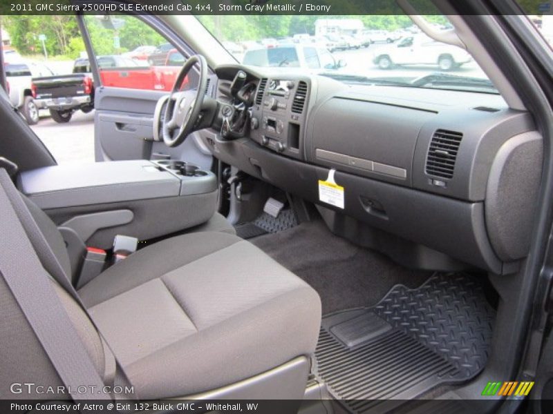 Storm Gray Metallic / Ebony 2011 GMC Sierra 2500HD SLE Extended Cab 4x4