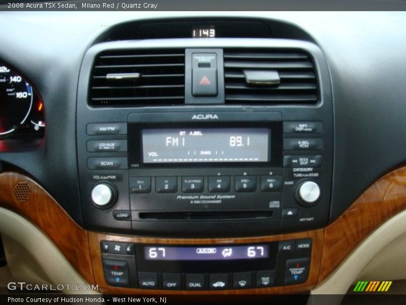 Milano Red / Quartz Gray 2008 Acura TSX Sedan