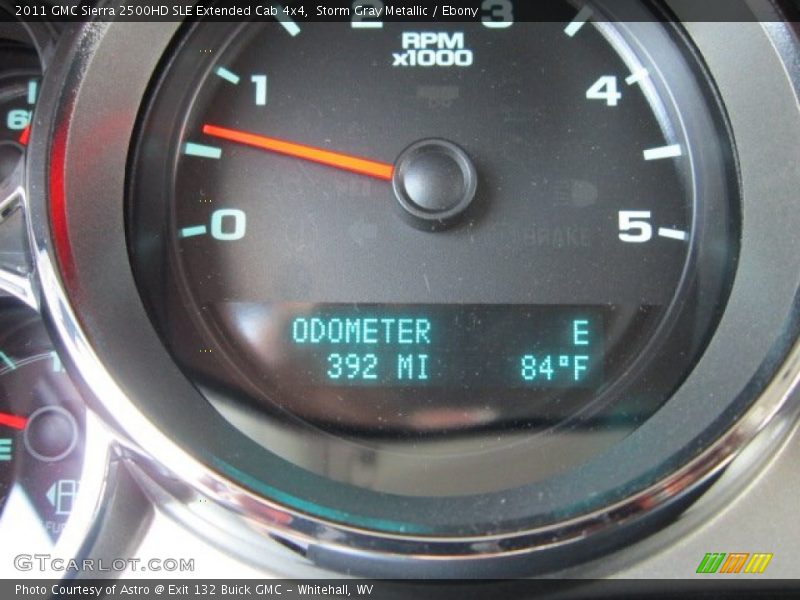 Storm Gray Metallic / Ebony 2011 GMC Sierra 2500HD SLE Extended Cab 4x4