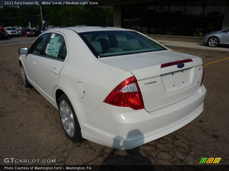 White Suede / Medium Light Stone 2011 Ford Fusion SE