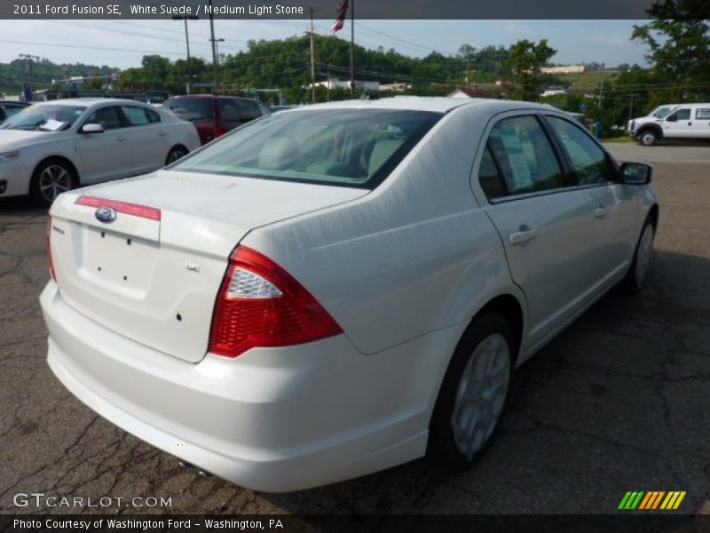 White Suede / Medium Light Stone 2011 Ford Fusion SE
