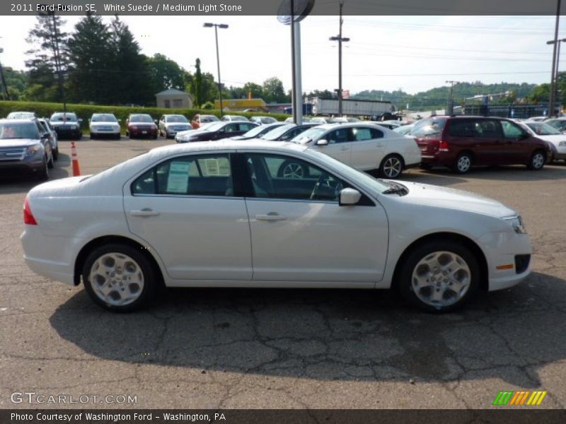 White Suede / Medium Light Stone 2011 Ford Fusion SE