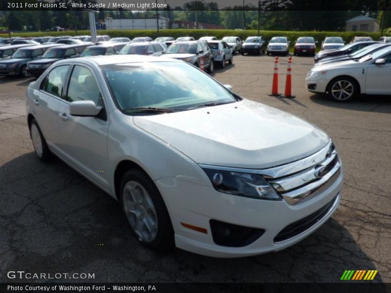 White Suede / Medium Light Stone 2011 Ford Fusion SE
