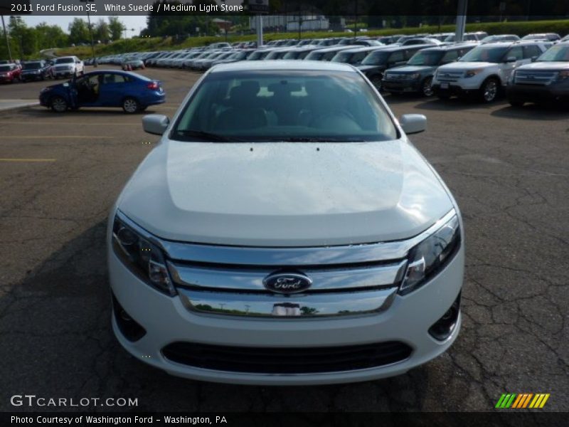 White Suede / Medium Light Stone 2011 Ford Fusion SE