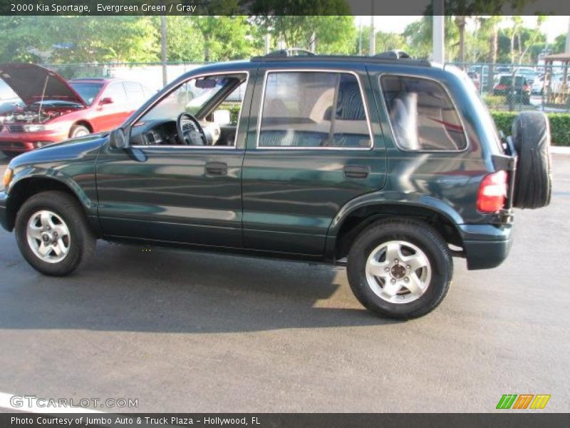 Evergreen Green / Gray 2000 Kia Sportage