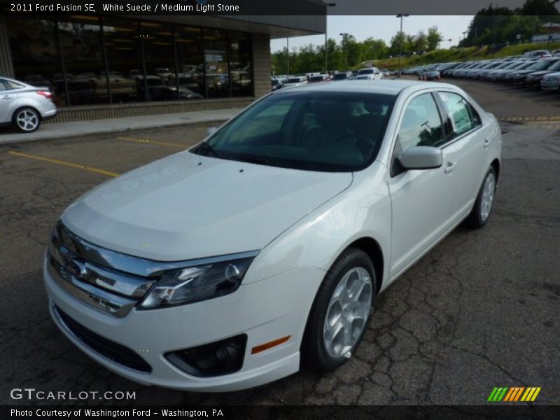 White Suede / Medium Light Stone 2011 Ford Fusion SE
