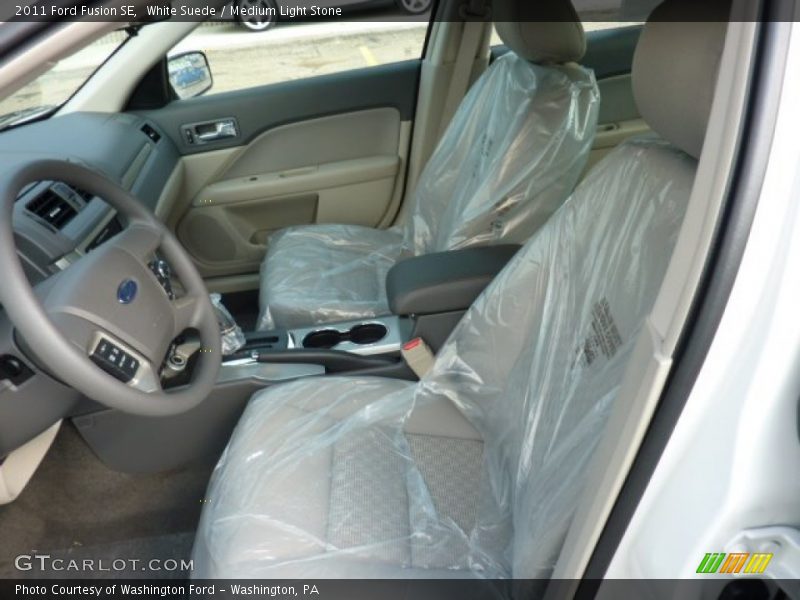 White Suede / Medium Light Stone 2011 Ford Fusion SE