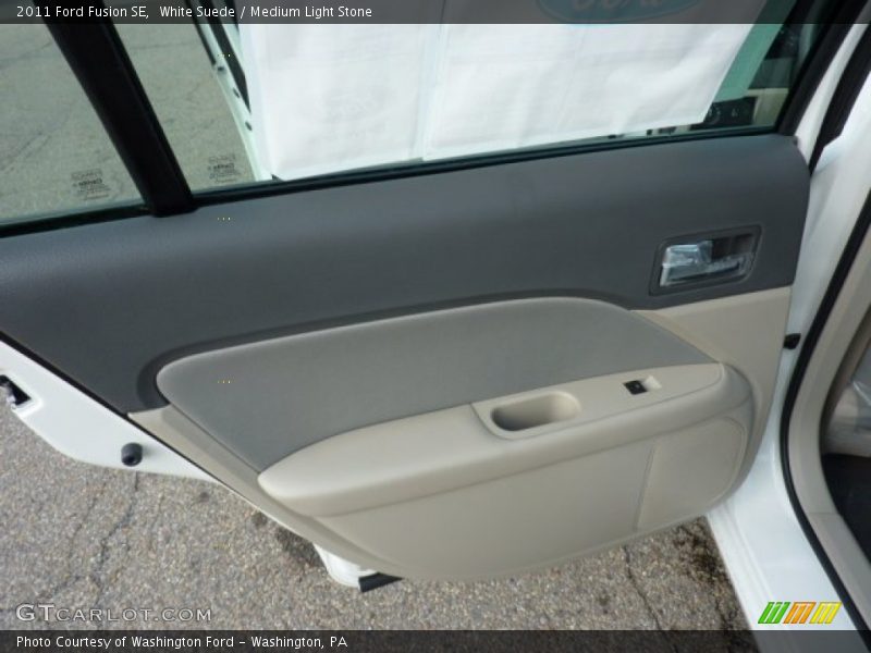 White Suede / Medium Light Stone 2011 Ford Fusion SE