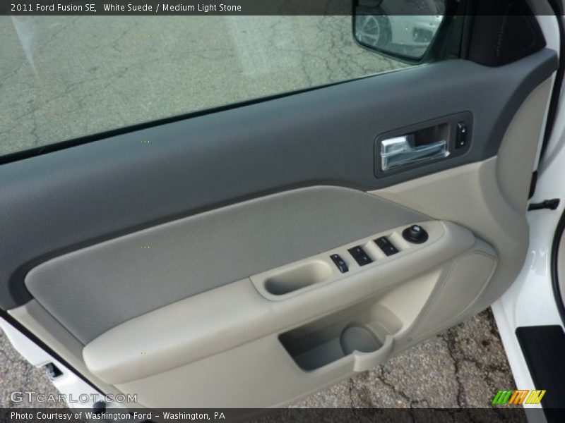 White Suede / Medium Light Stone 2011 Ford Fusion SE
