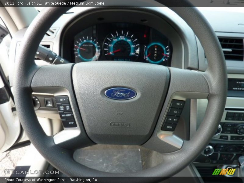 White Suede / Medium Light Stone 2011 Ford Fusion SE
