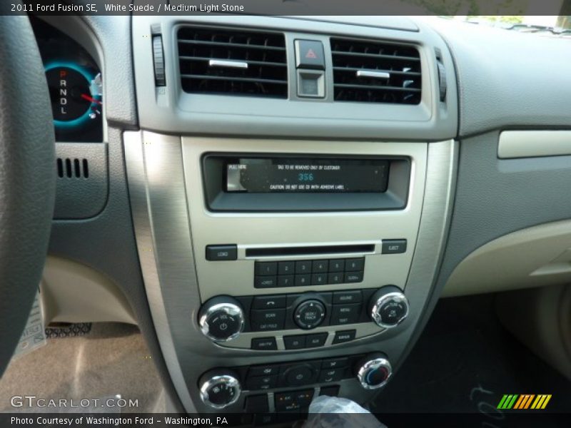 White Suede / Medium Light Stone 2011 Ford Fusion SE