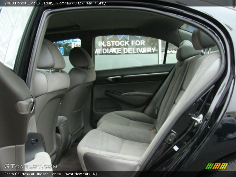 Nighthawk Black Pearl / Gray 2008 Honda Civic EX Sedan