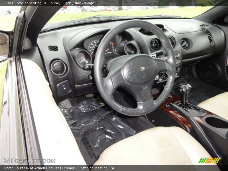 Black / Black/Beige 2001 Chrysler Sebring LXi Coupe