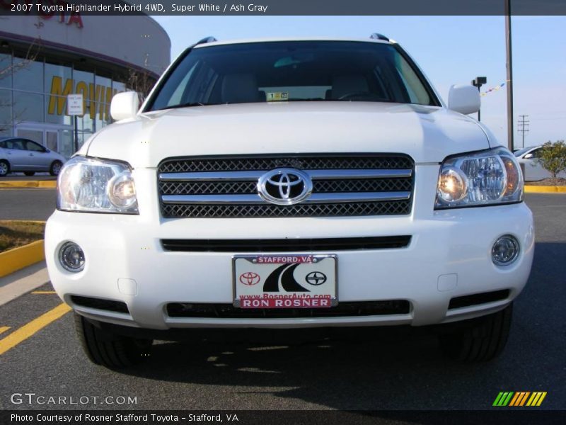 Super White / Ash Gray 2007 Toyota Highlander Hybrid 4WD