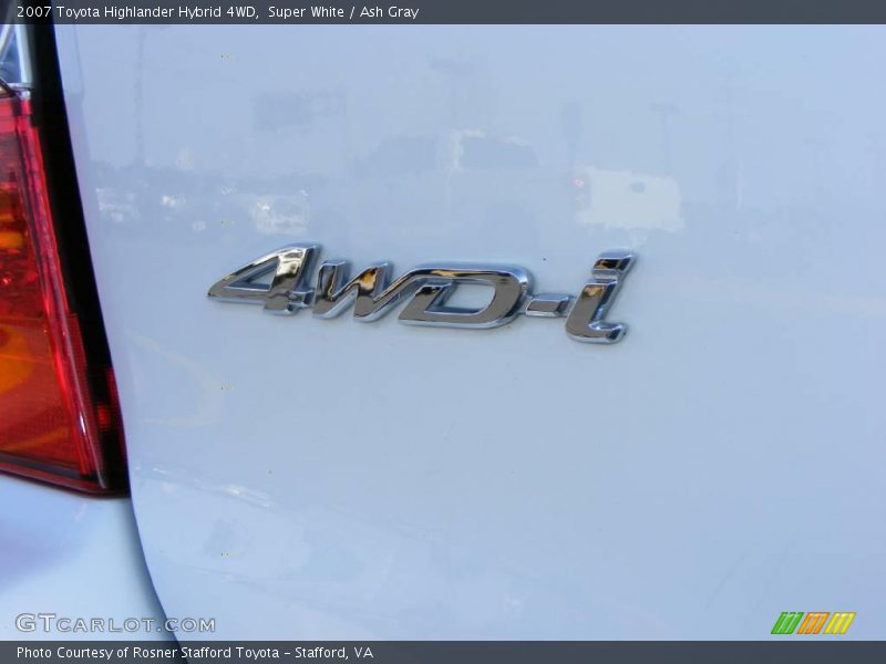 Super White / Ash Gray 2007 Toyota Highlander Hybrid 4WD