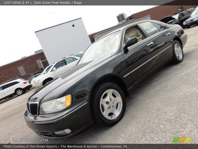 Dark Green Pearl Metallic / Beige 1997 Infiniti Q 45 t