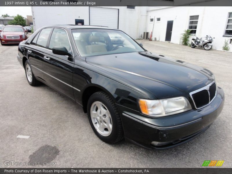 Dark Green Pearl Metallic / Beige 1997 Infiniti Q 45 t