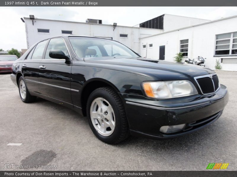 Dark Green Pearl Metallic / Beige 1997 Infiniti Q 45 t