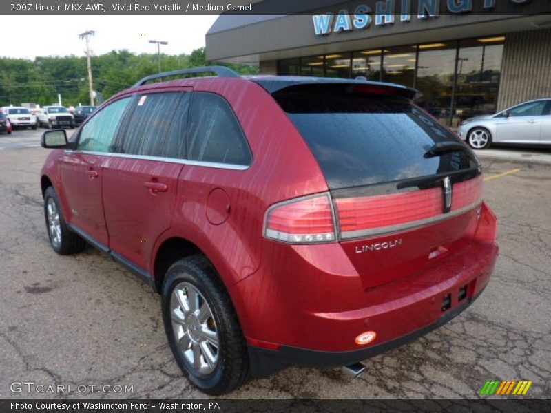 Vivid Red Metallic / Medium Camel 2007 Lincoln MKX AWD