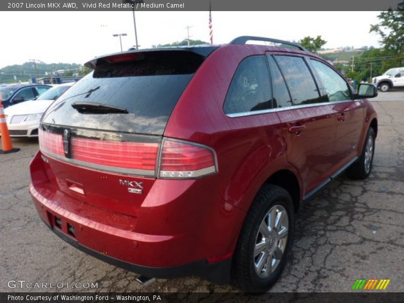 Vivid Red Metallic / Medium Camel 2007 Lincoln MKX AWD