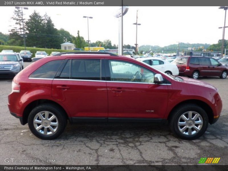 Vivid Red Metallic / Medium Camel 2007 Lincoln MKX AWD