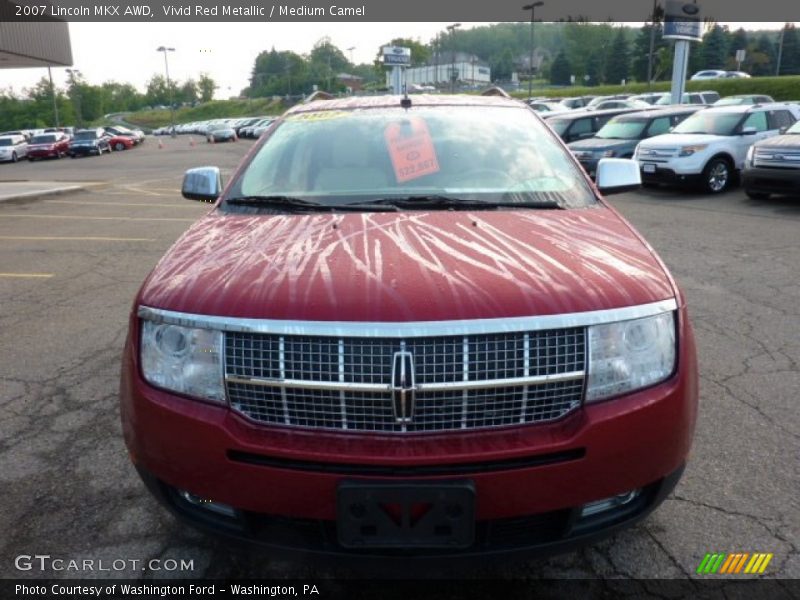 Vivid Red Metallic / Medium Camel 2007 Lincoln MKX AWD